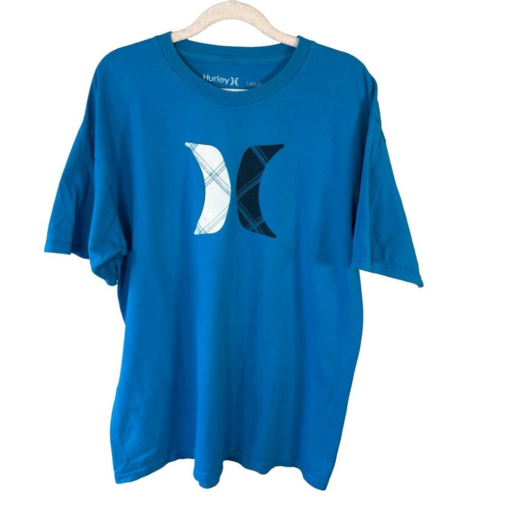 Hurley Teal Short Sleeve Men's Tee Size L Casual Surf Streetwear Skate Graphic